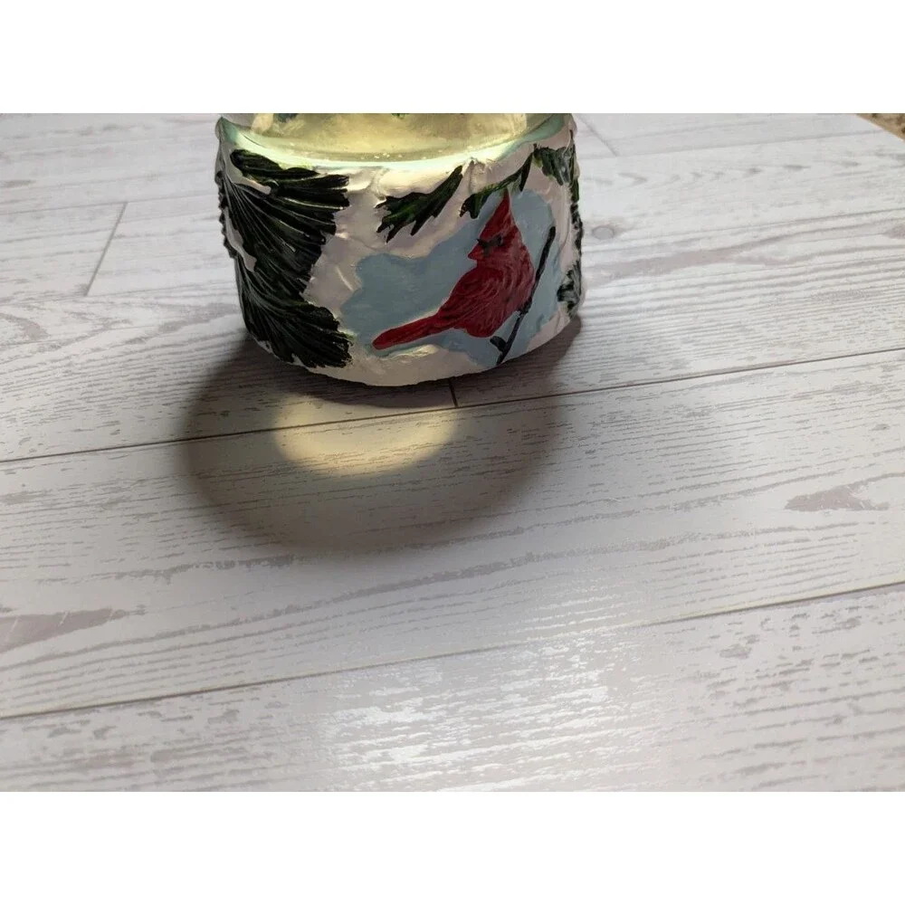 December Home Cardinal Musical Water Snow Globe Joy To The World